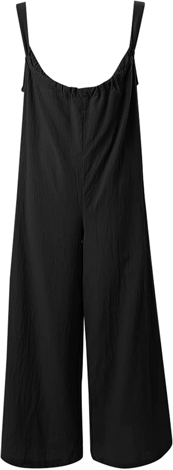 BamBam Women Solid Sleeveless Wide Leg Jumpsuit - BamBam Clothing