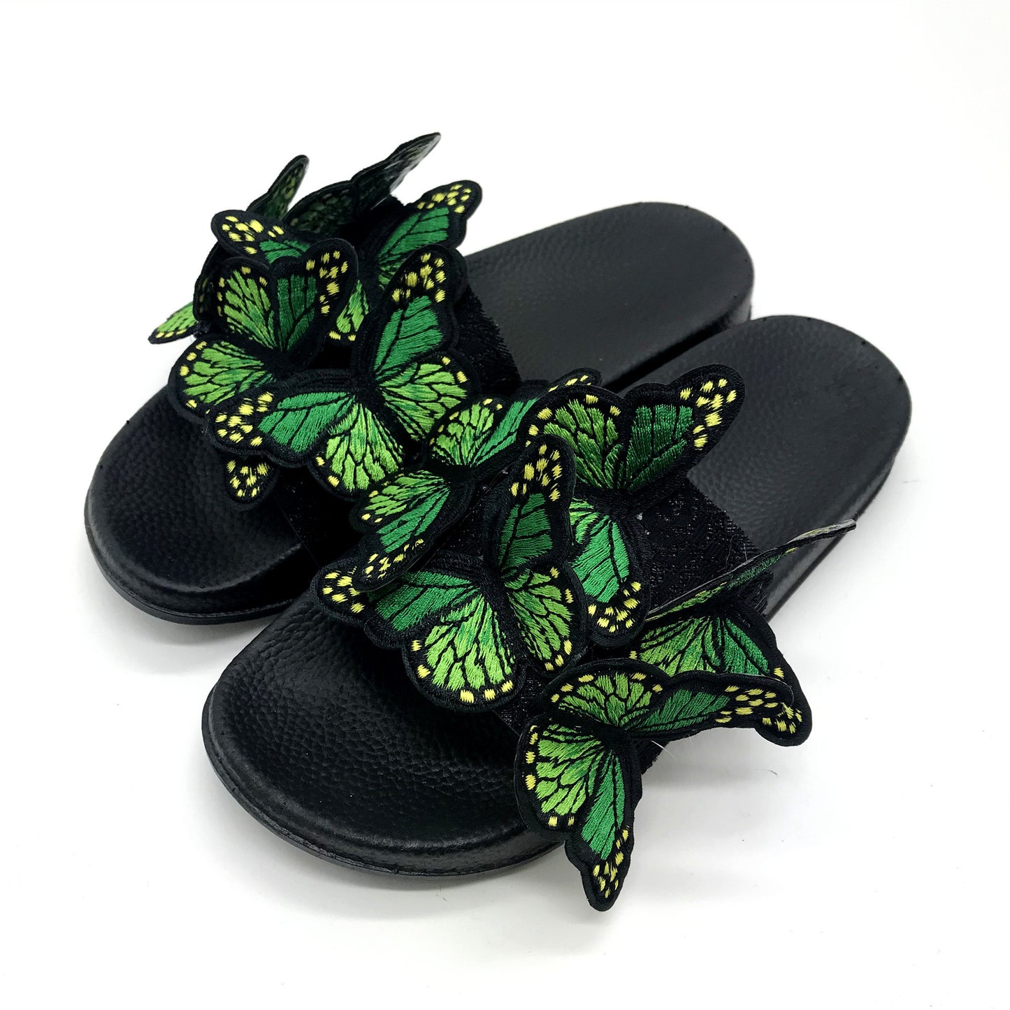 BamBam Women bowknot embroidered flip flops and flat shoes - BamBam