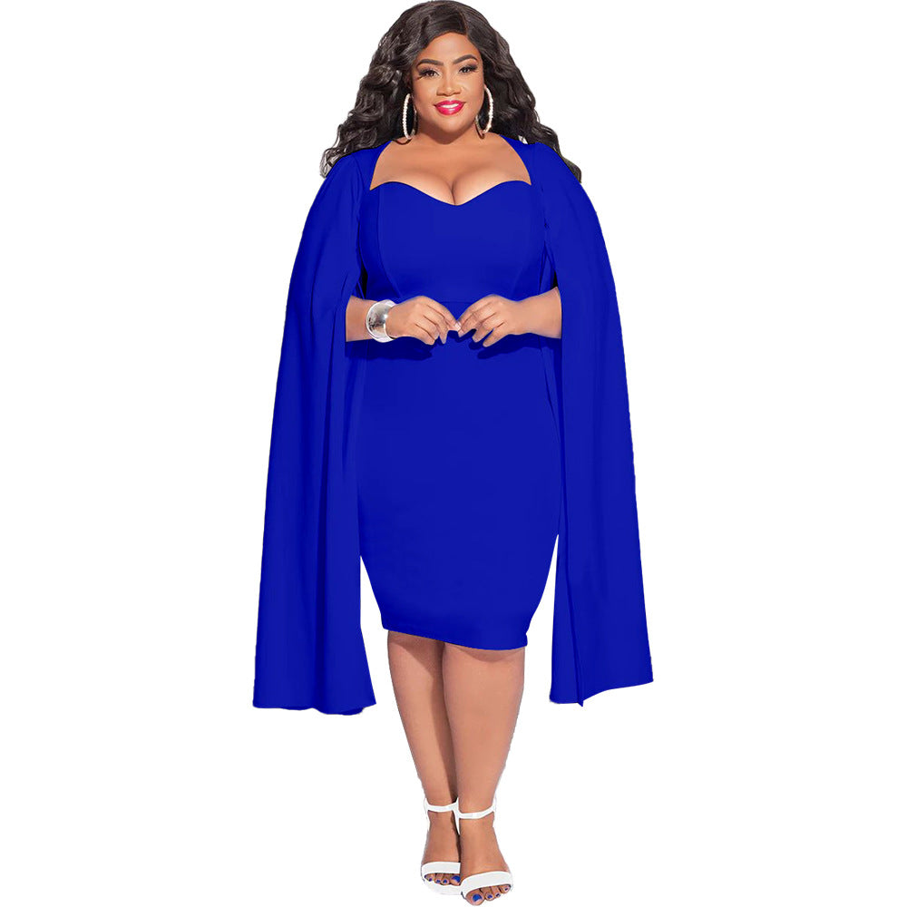 BamBam Plus Size Women'S Fall Winter Fashion Chic Bodycon Dress - BamBam