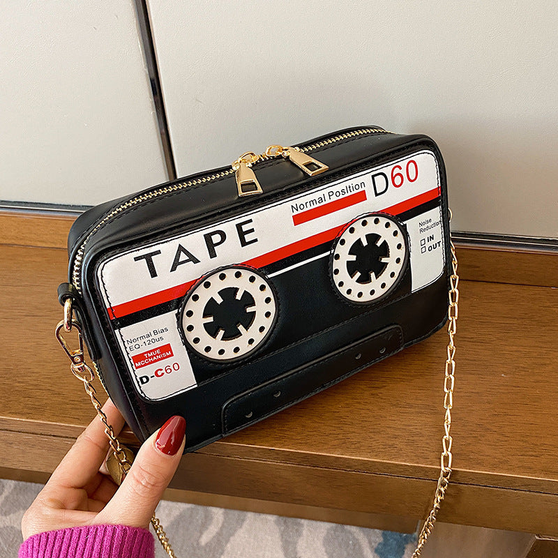 BamBam Women Style Tape Cassette Pu Messenger Bag - BamBam