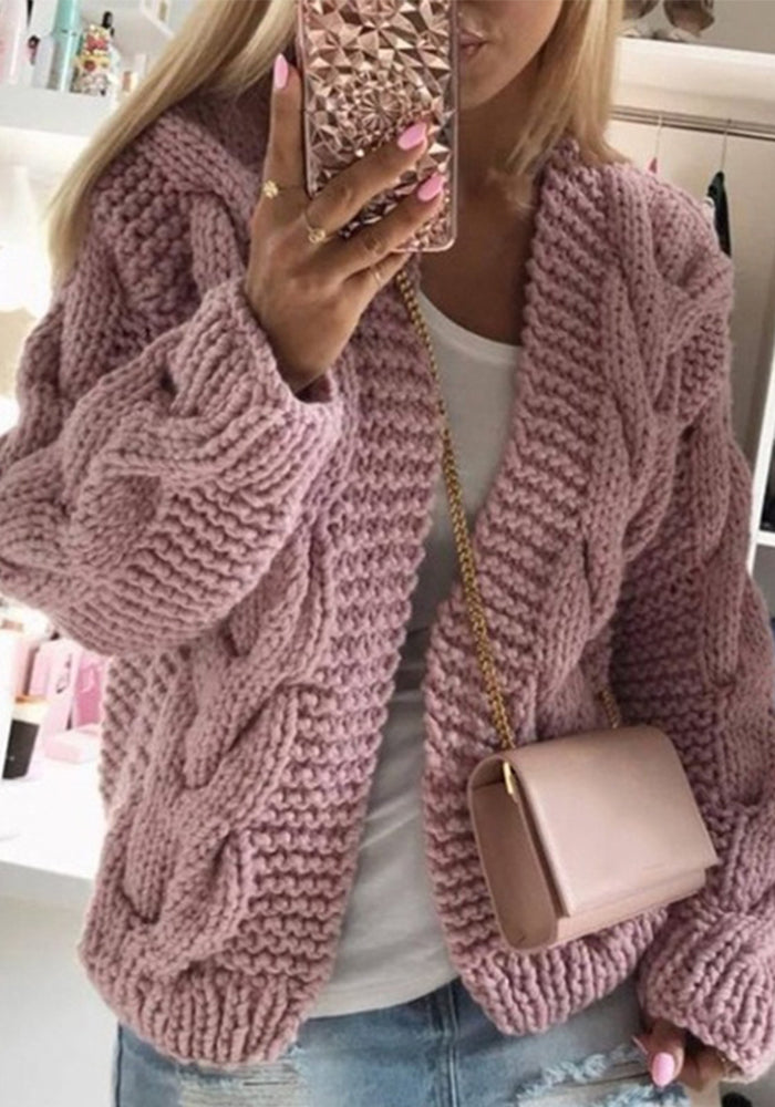 Autumn And Winter Sweaters Warm Knitting Cardigan Tops For Women