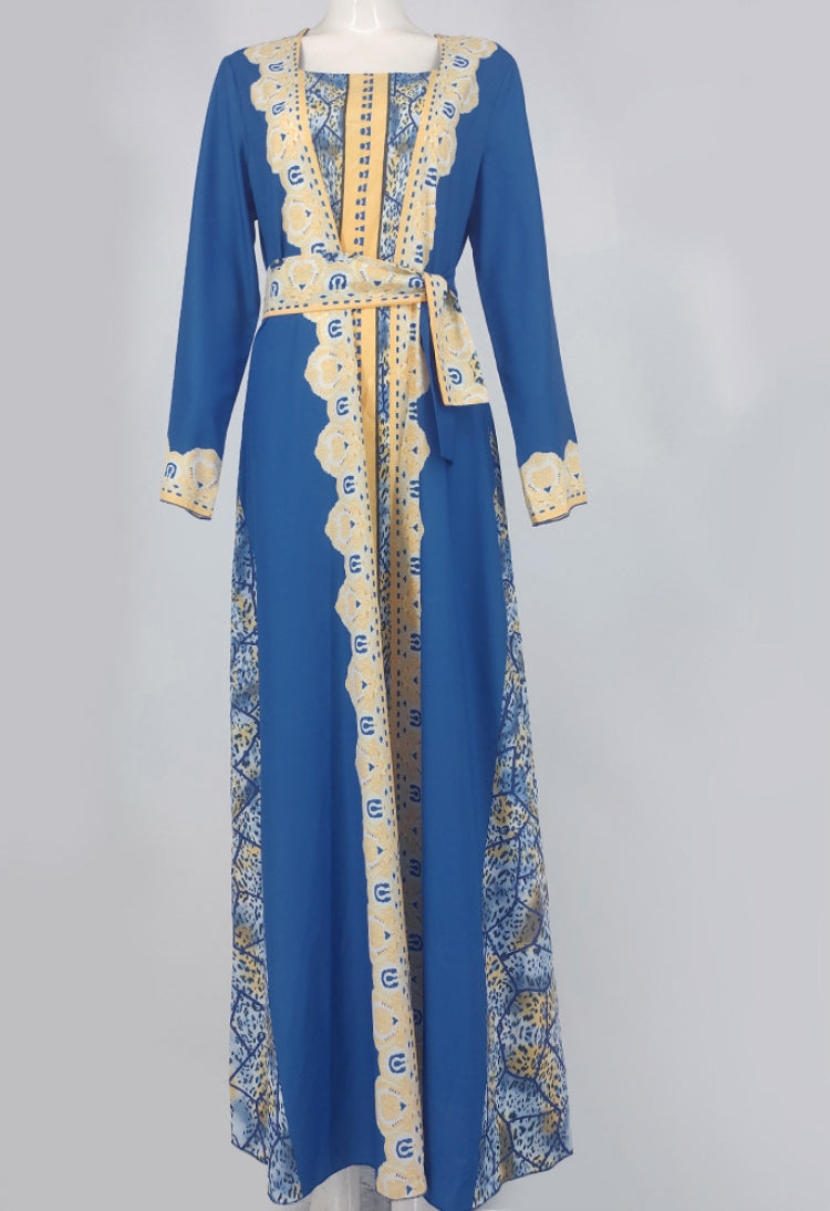 BamBam Autumn Dubai Arab Middle East Muslim Kaftan Islamic Abaya Long Gown - BamBam