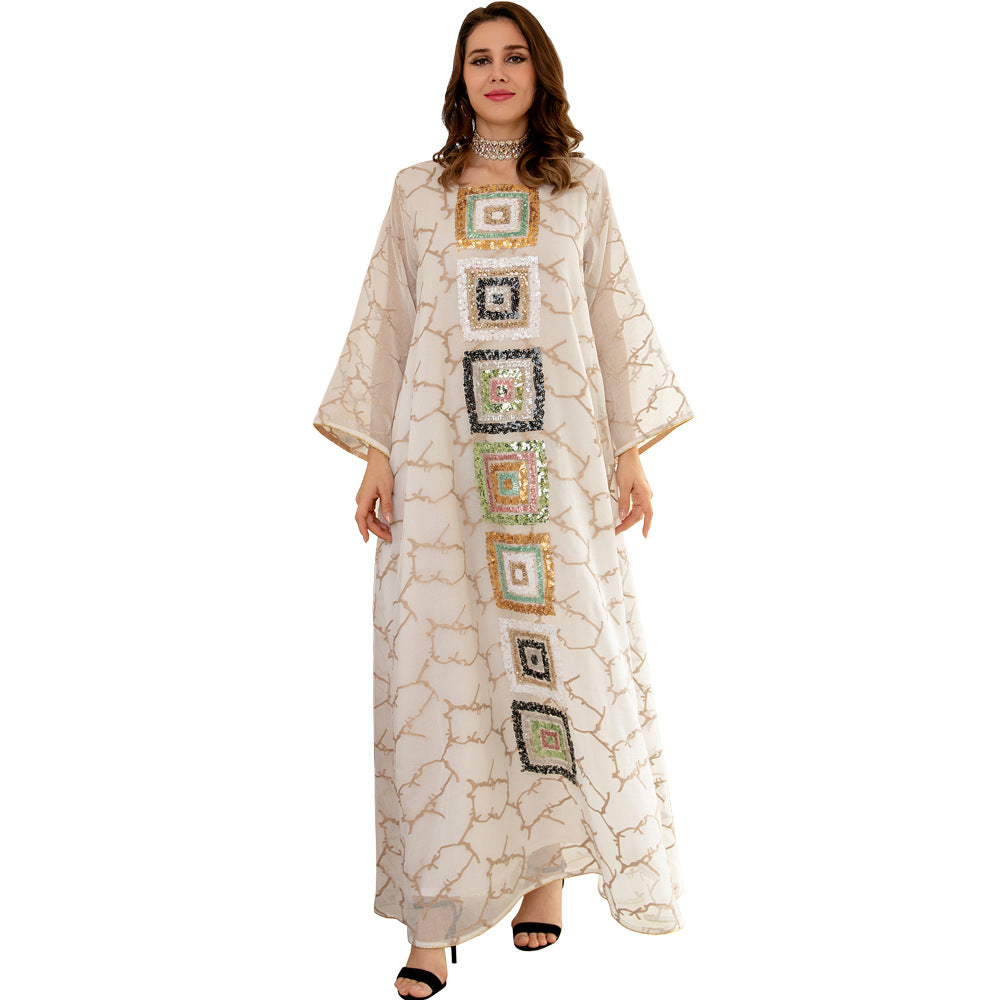 BamBam Arabian Sequin Embroidered Branch Robe - BamBam