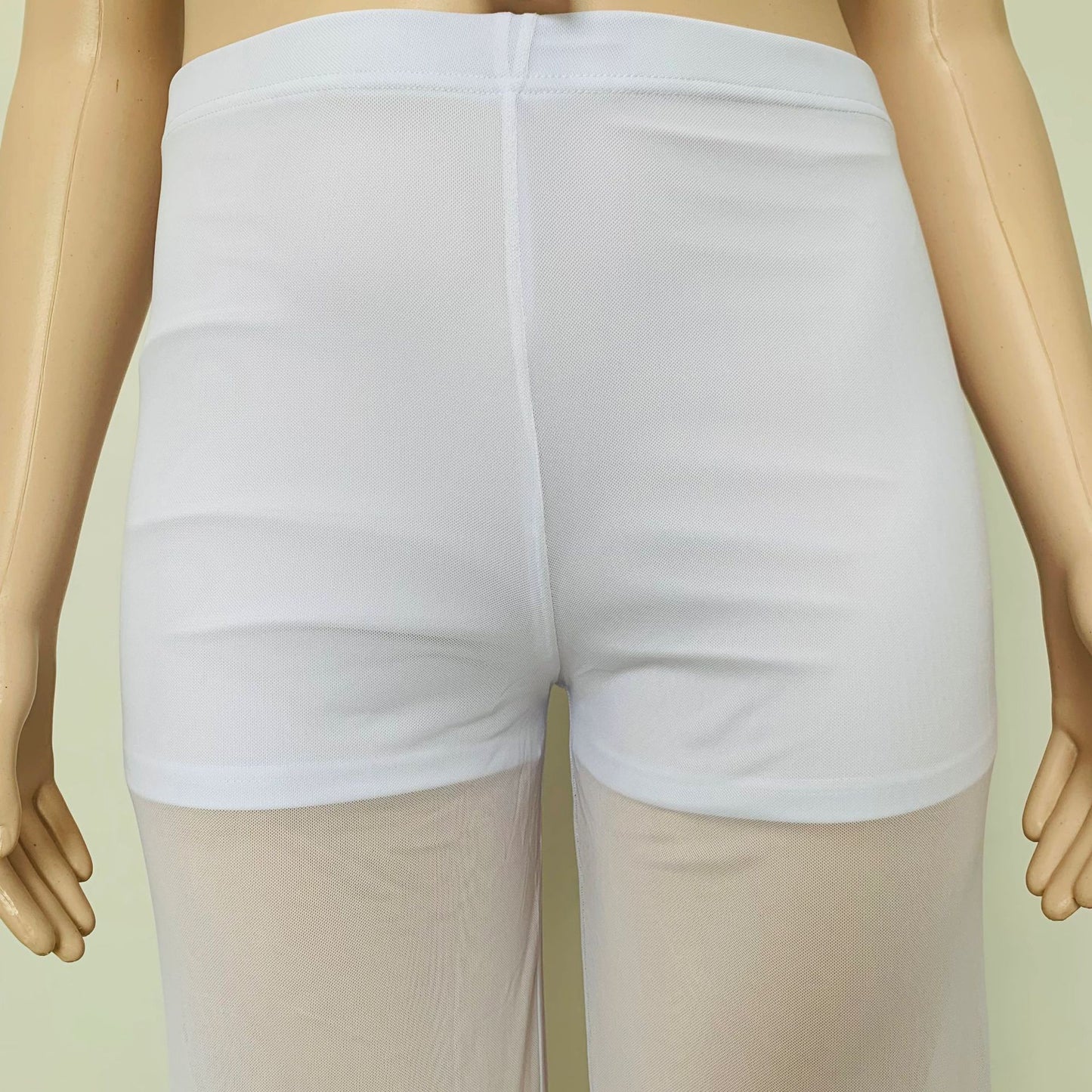 BamBam Summer Plus Size Women's Strapless Lace-Up Wide Leg Chiffon Two-Piece Pants Set - BamBam