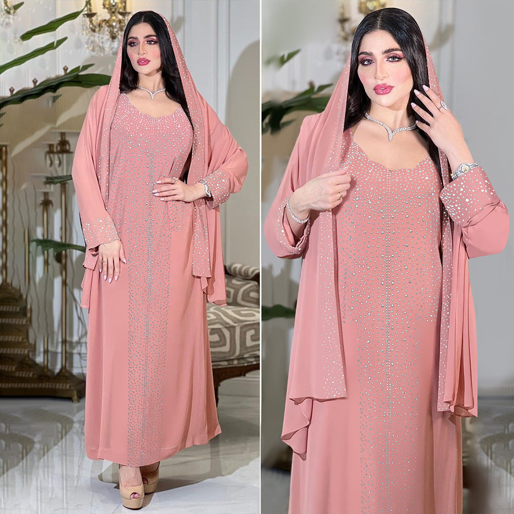 BamBam Women Arabian Beaded Chiffon Robe - BamBam