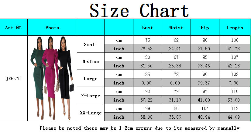 BamBam Sexy And Fashionable Solid Color Round Neck Slim Dress For Women - BamBam Clothing