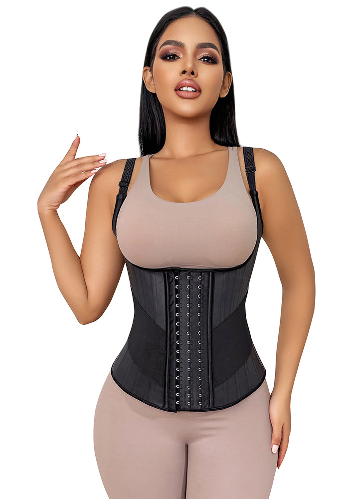 Steel Bone Rubber Body Shaping Vest Straps Adjustable Shapewear Elastic Belt