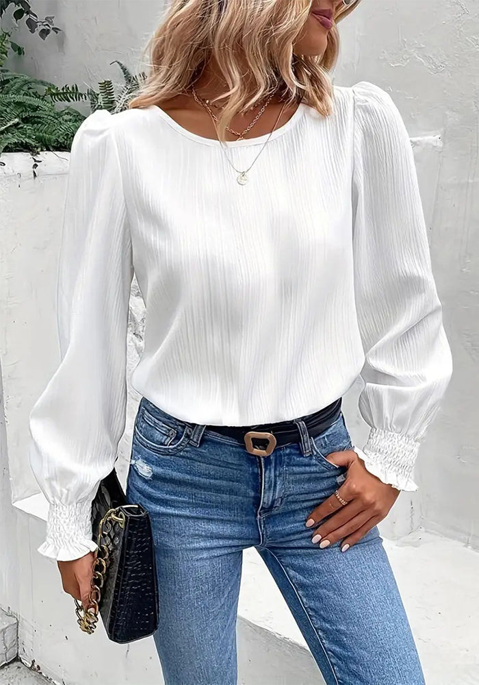 Autumn Plus Size Long Sleeve Solid Color Shirt Women's Clothing