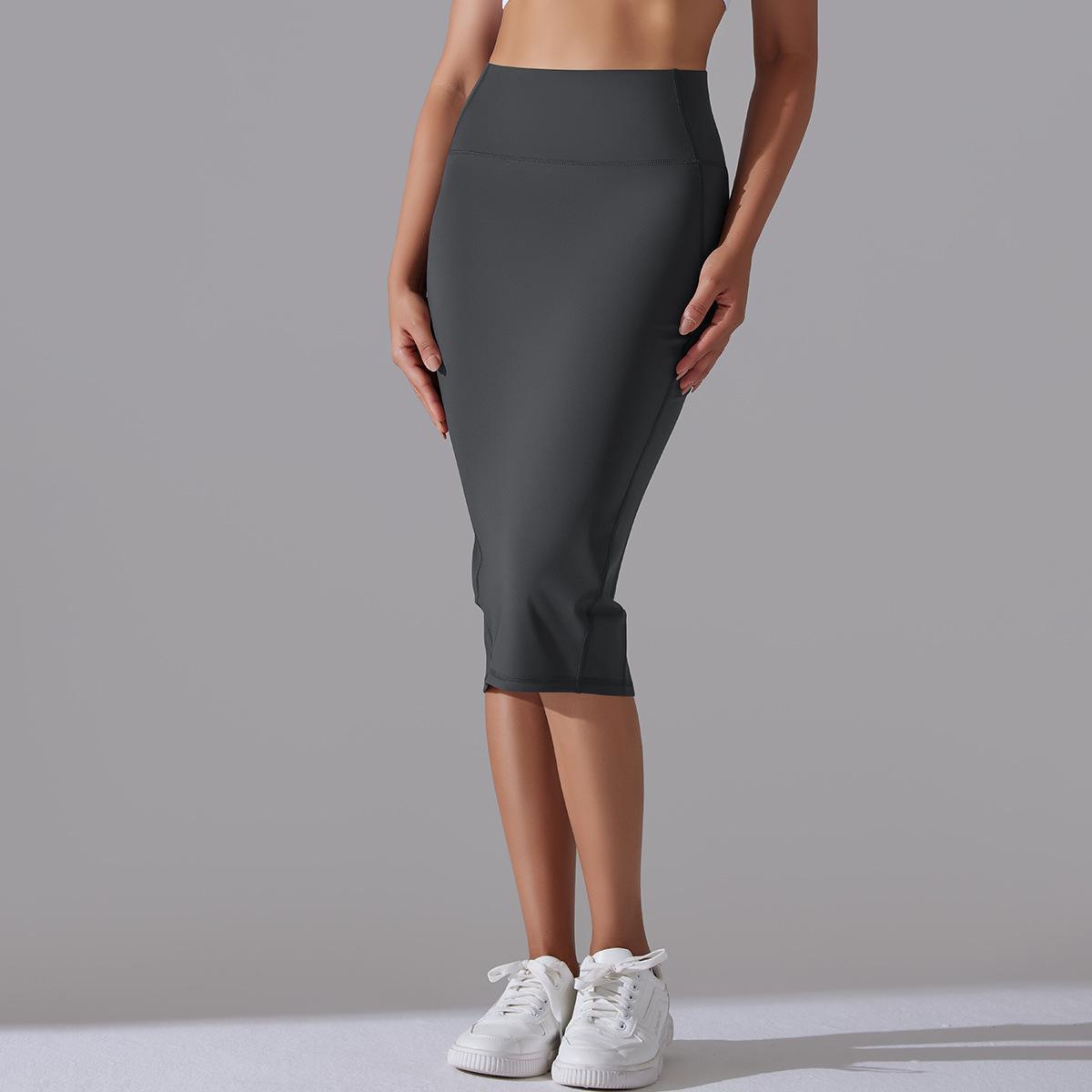 BamBam Women High Waist Stretch Slit Sports Skirt - BamBam