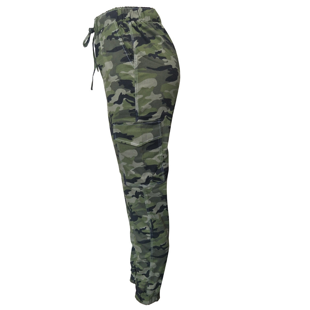 BamBam Women's Camouflage Trousers Casual Loose Cargo Pants - BamBam