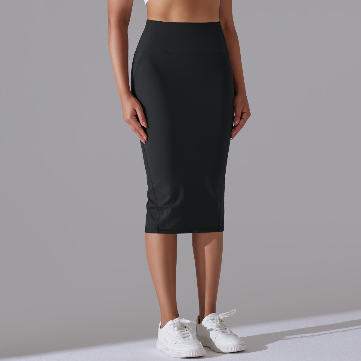 BamBam Women High Waist Stretch Slit Sports Skirt - BamBam