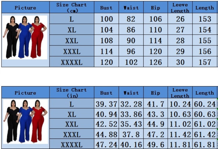 BamBam Women Summer Red Formal Sweetheart Neck Short Sleeves Solid Belted Full Length Regular Plus Size Jumpsuit - BamBam Clothing