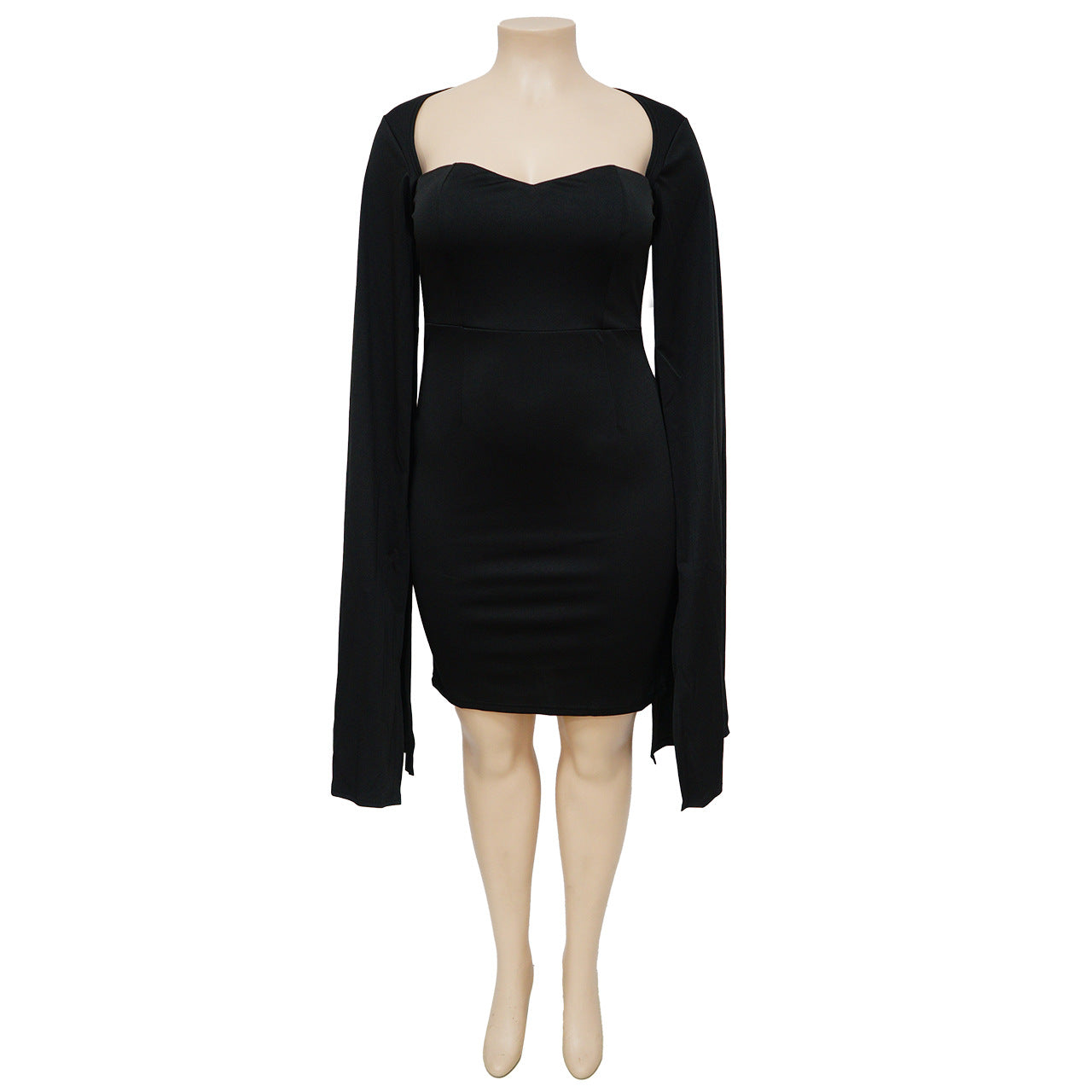 BamBam Plus Size Women'S Fall Winter Fashion Chic Bodycon Dress - BamBam