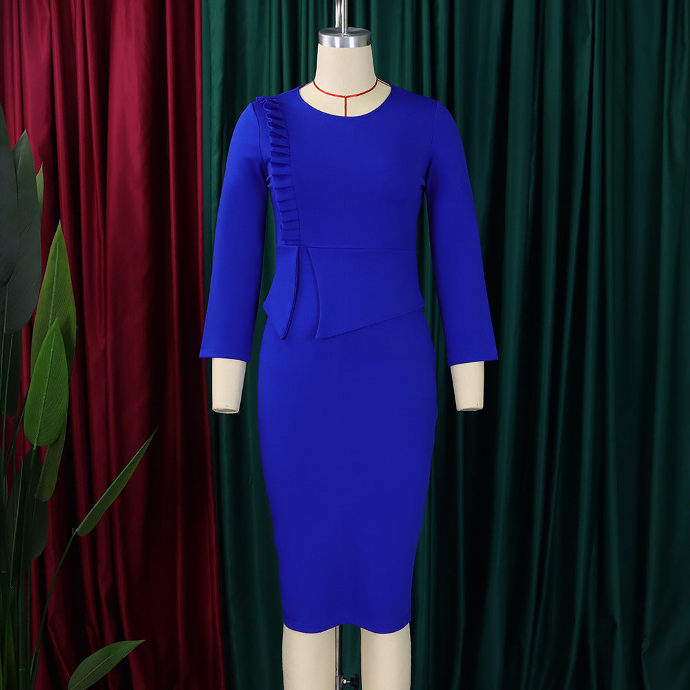 BamBam Women's Fall/Winter Chic Elegant Office African Dress - BamBam