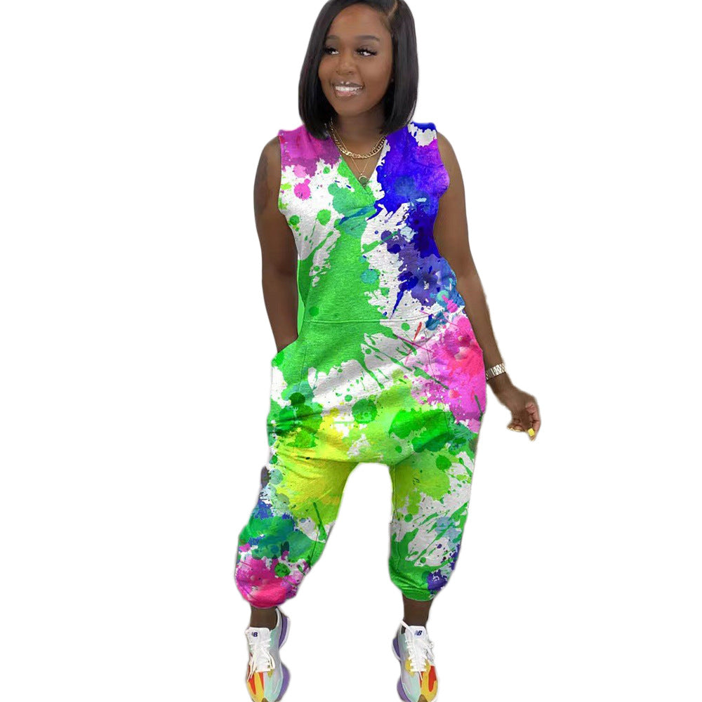 BamBam Plus Size Tie Dye Jumpsuit - BamBam Clothing