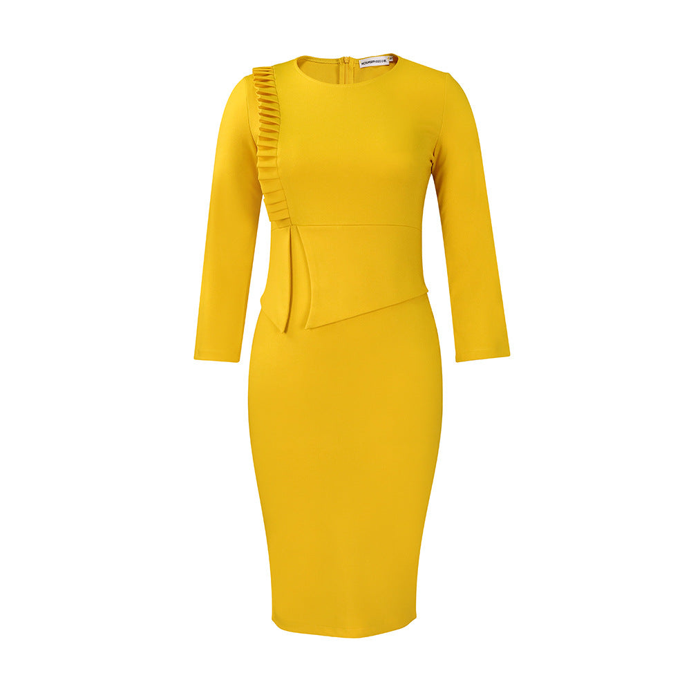 BamBam Women's Fall/Winter Chic Elegant Office African Dress - BamBam