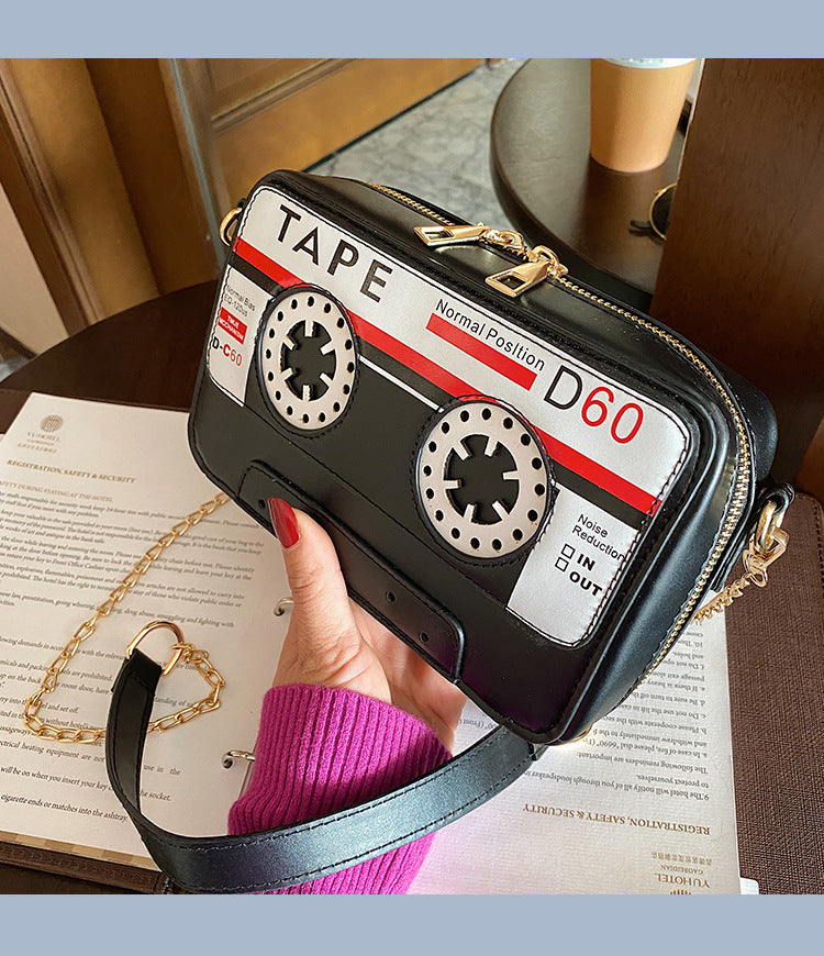 BamBam Women Style Tape Cassette Pu Messenger Bag - BamBam