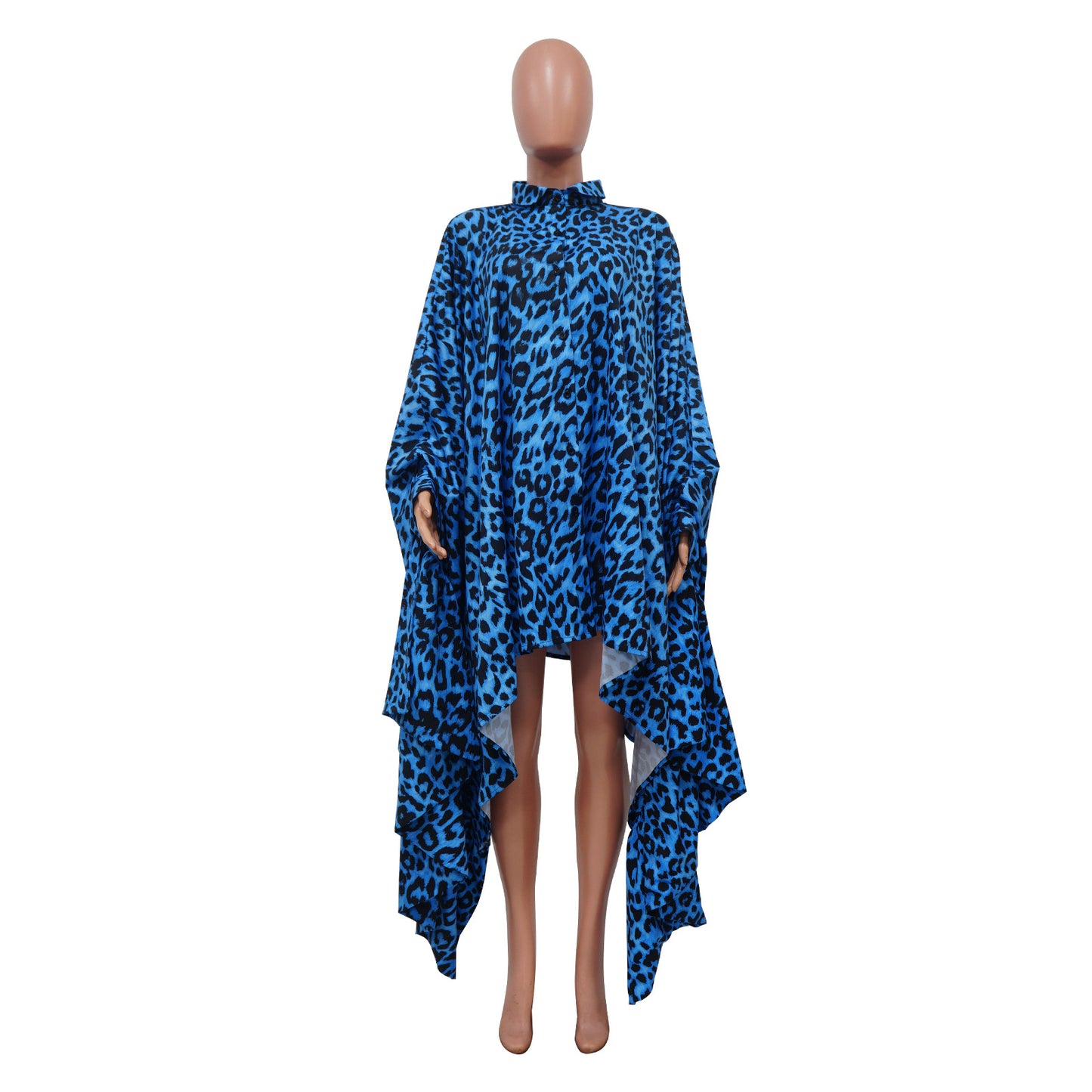 BamBam Women Leopard Print Shawl Long Top - BamBam