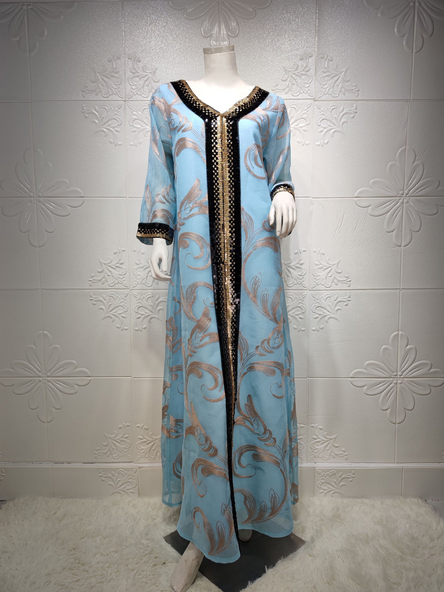 BamBam Women muslim sequin embroidered robe - BamBam