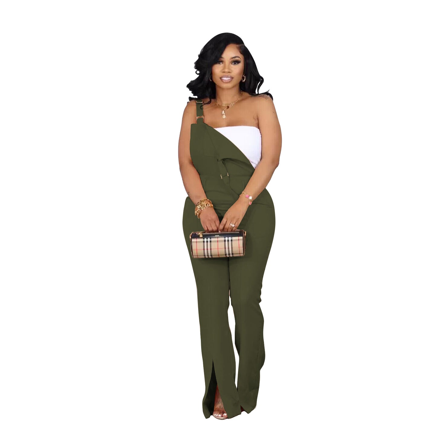 BamBam Women's Fashion Casual Suspender Jumpsuit - BamBam Clothing