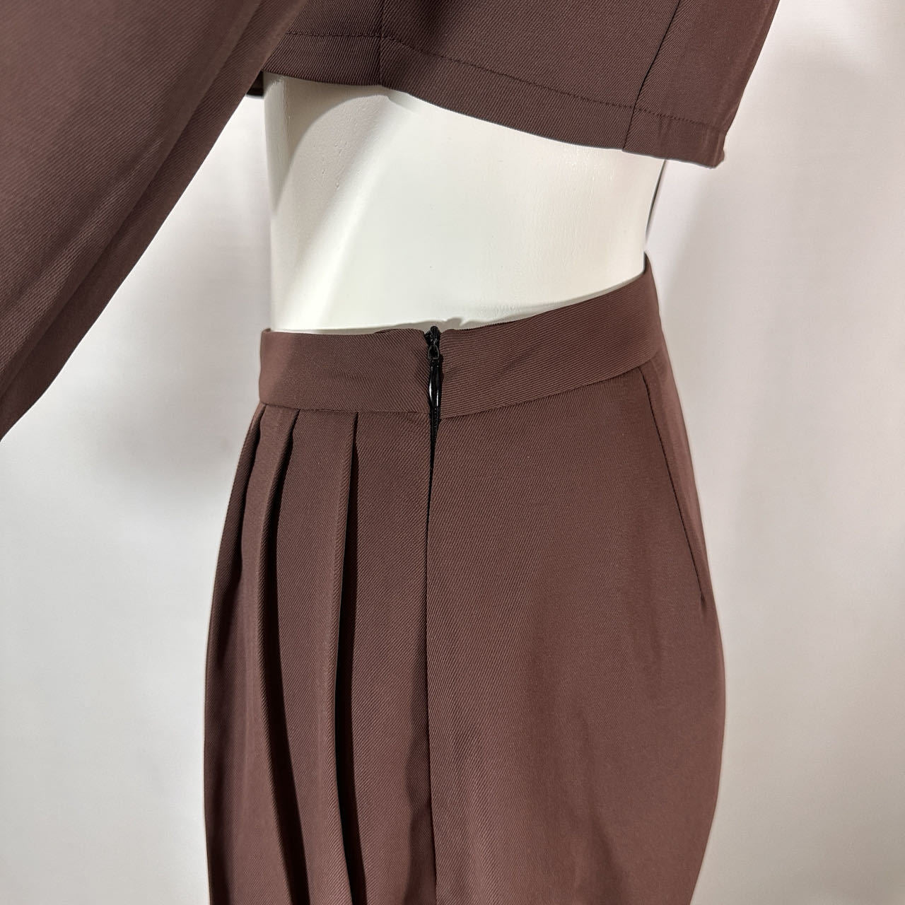 BamBam Stylish Casual Suit Slim Fit Chic Short Long Sleeve Blazer High Waist Pleated Miniskirt - BamBam Clothing