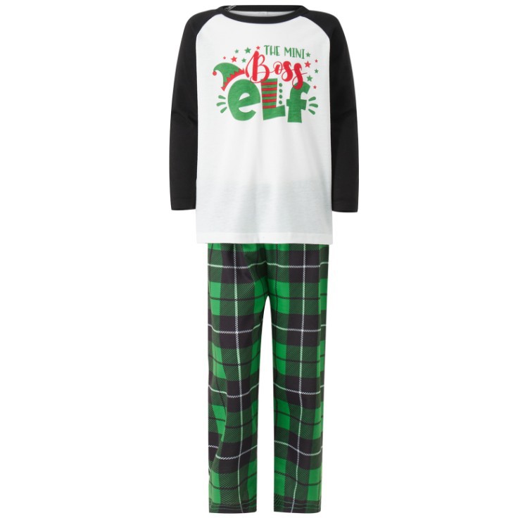 BamBam New Year's Parent-Child Family Outfits Spring And Autumn Letter Printed Christmas Pajamas Set For The Whole Family - BamBam