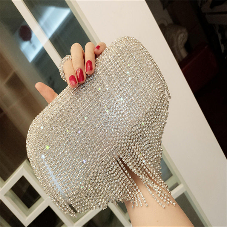 BamBam Rhinestone Tassel Women'S Formal Party Eveing Handbag - BamBam Clothing