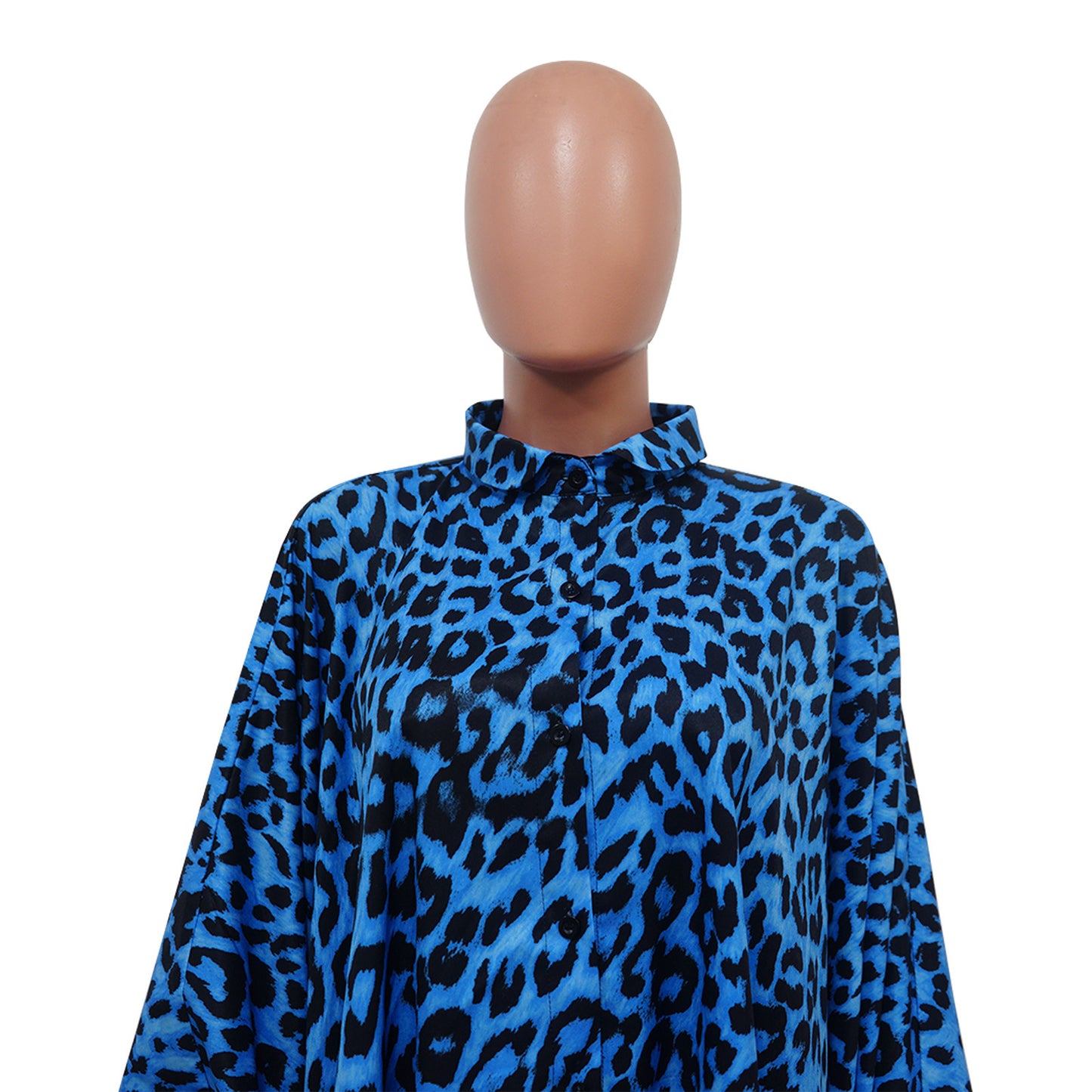 BamBam Fashion Plus Size Women's Autumn And Winter Leopard Print Loose Long Top - BamBam