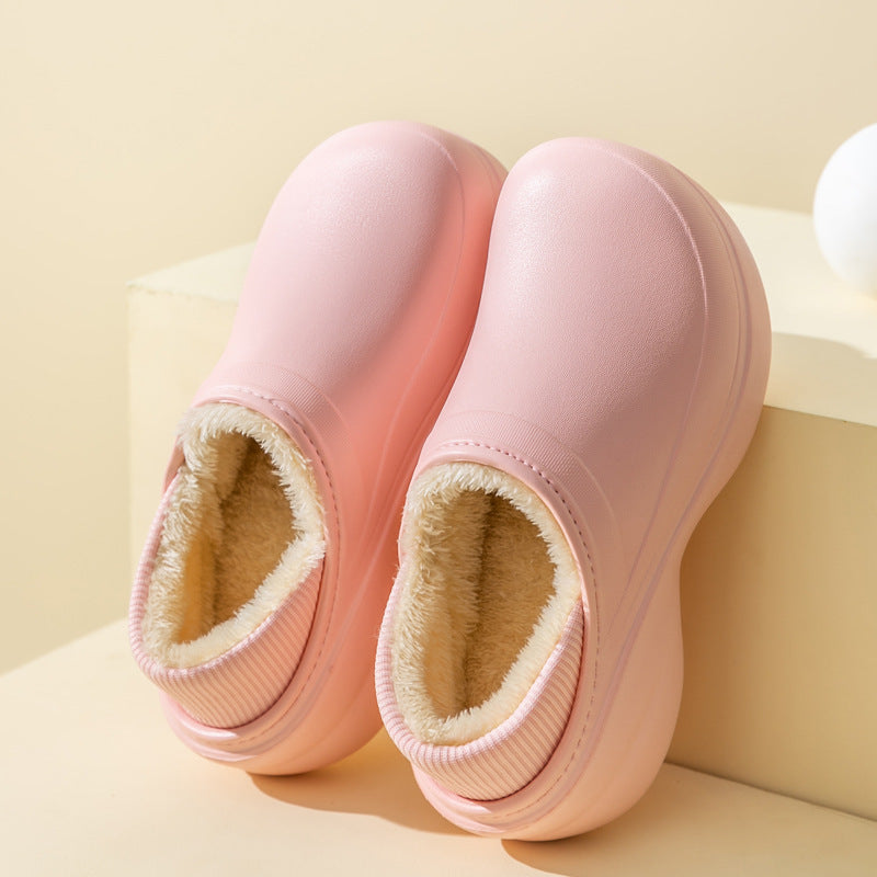 BamBam Autumn And Winter Raised Sole Waterproof Women's Home Slippers - BamBam