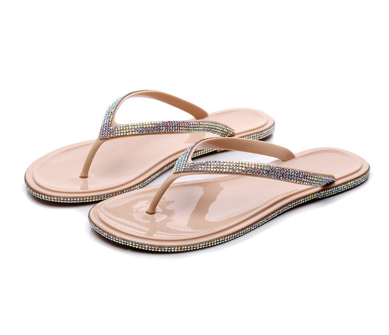 BamBam Plus Size Women Diamond Flip Flops - BamBam