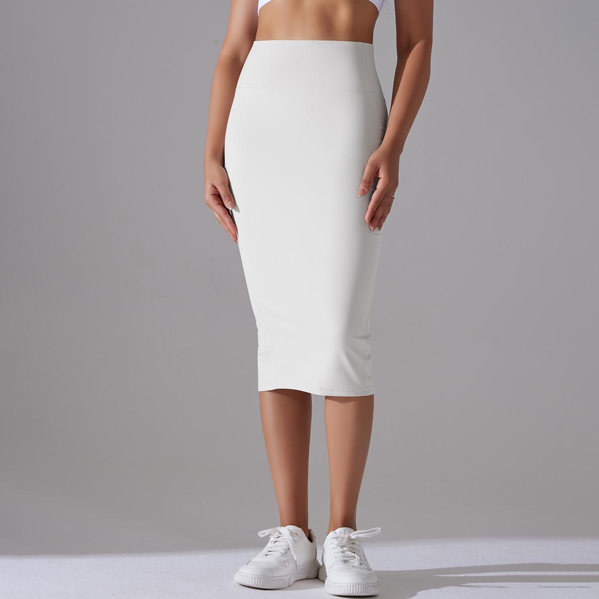 BamBam Women High Waist Stretch Slit Sports Skirt - BamBam