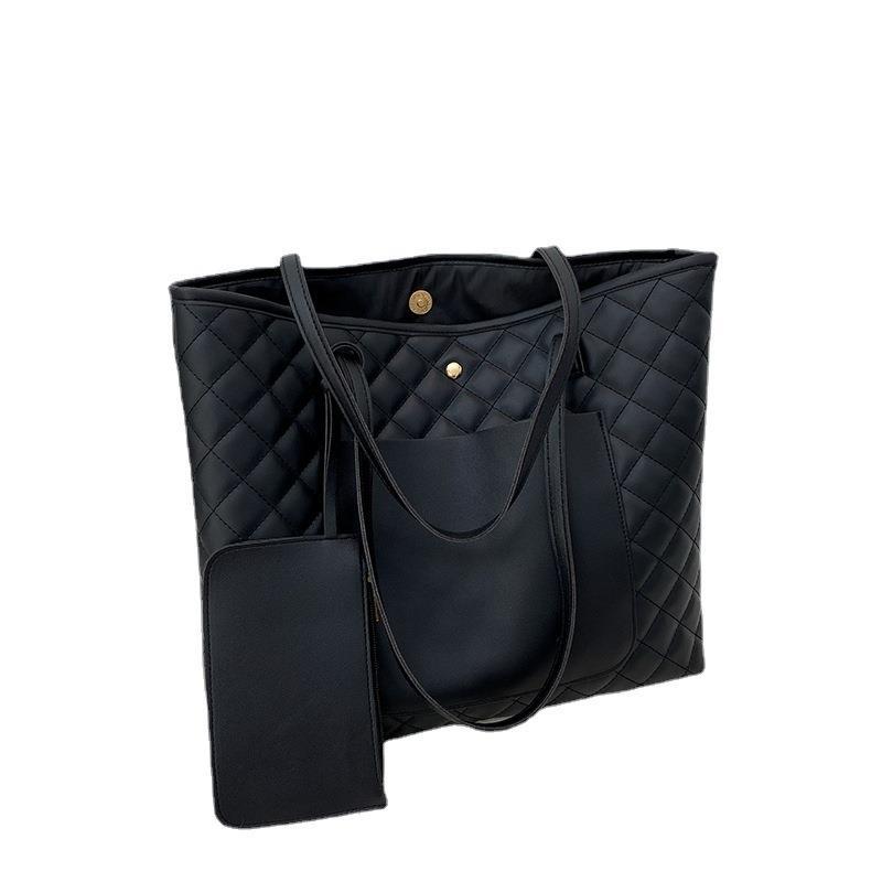 BamBam Women'S Large Capacity Bags Women'S Bags Lingge Tote Bags Handheld Shoulder Bags - BamBam