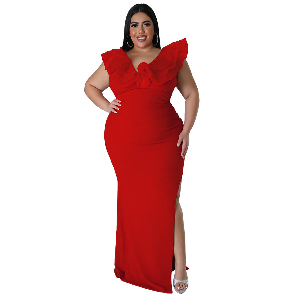 BamBam Women's Solid Color Slim Fit Bodycon Stretch Dress Formal Party Dress - BamBam