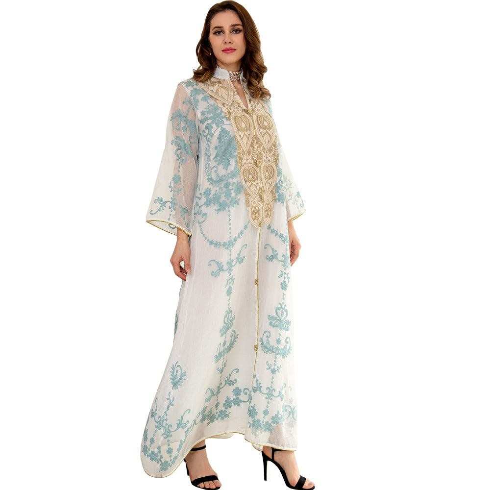 BamBam Women Dubai Arabian Dress Evening Dress Eid Robe - BamBam