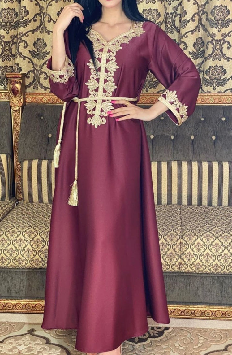 Arab Dubai Arab Middle East Turkey Morocco Islamic Clothing Kaftan Abaya Embroided Muslim Dress