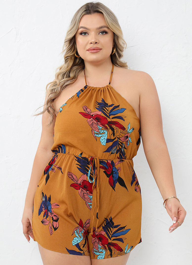 BamBam Plus Size Ladies Print Jumpsuit - BamBam Clothing