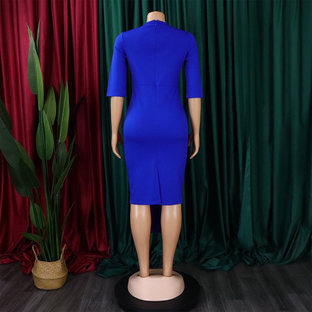 BamBam Ladies Fashion Chic Tonol Office Bodycon African Dress - BamBam