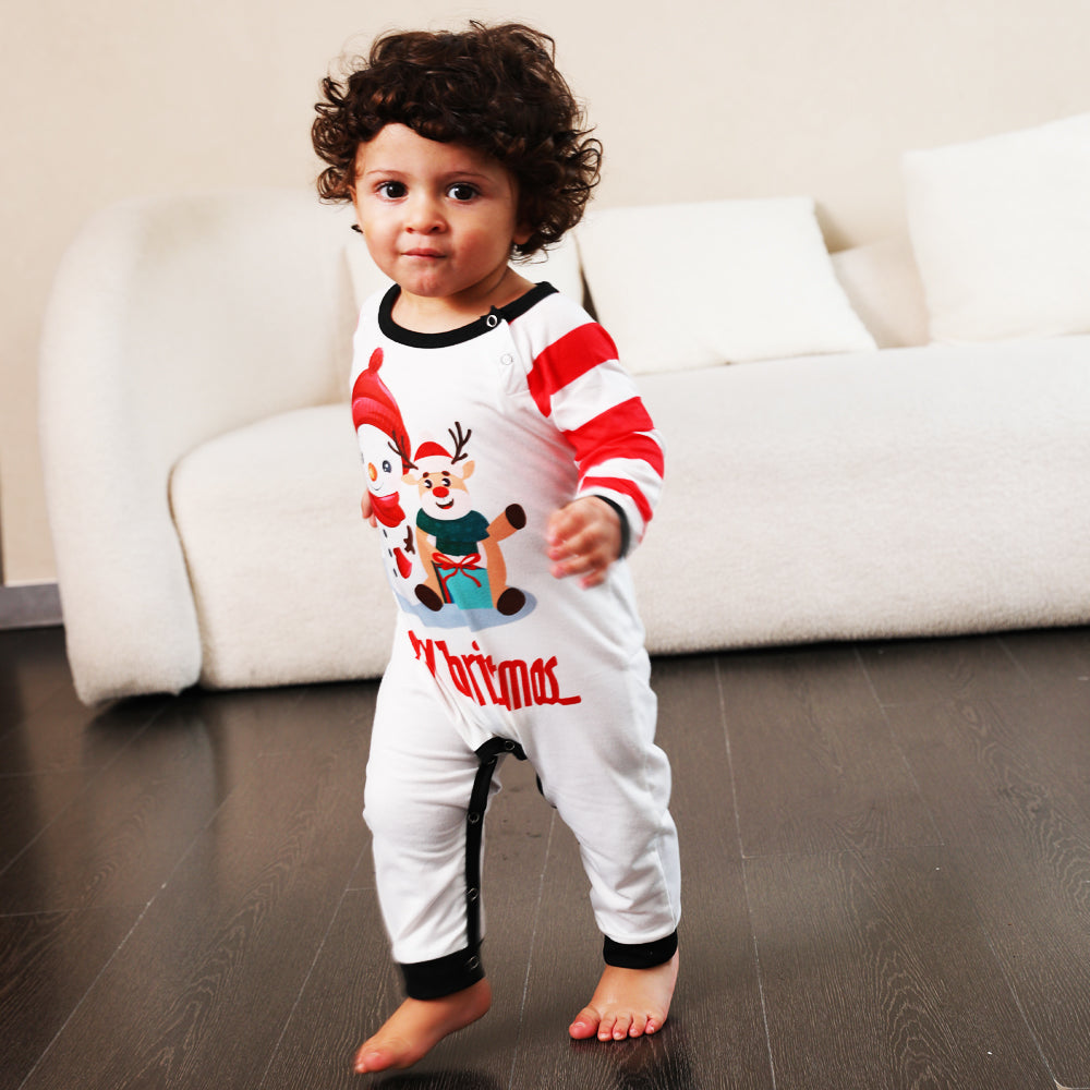 BamBam Family Wear striped print Pajama two-piece set - BamBam