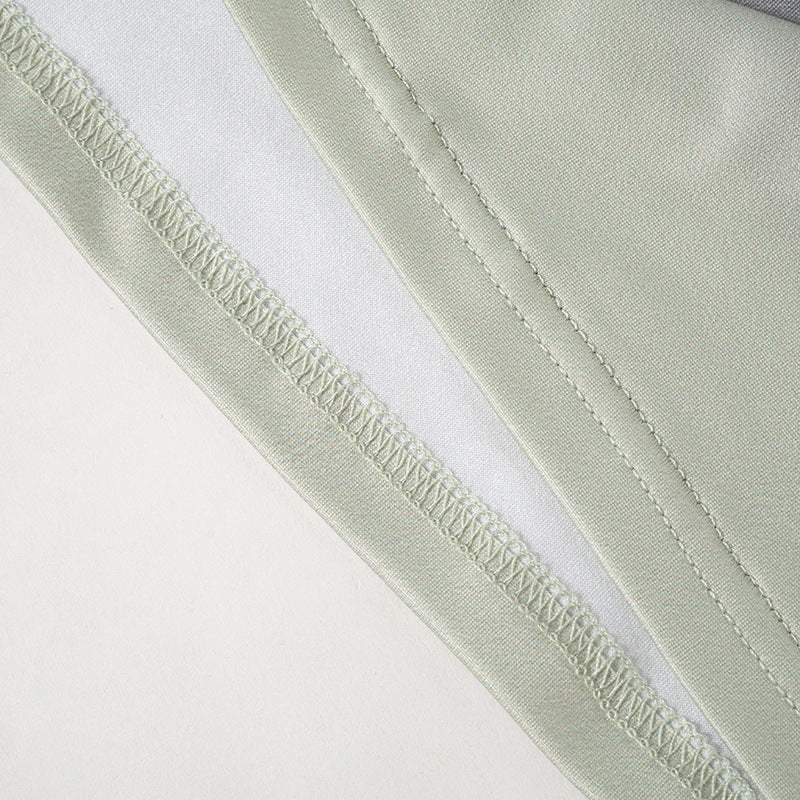 BamBam Women's Fall Casual Printed Long Sleeve Hollowout Knot Slim Short Dress - BamBam Clothing