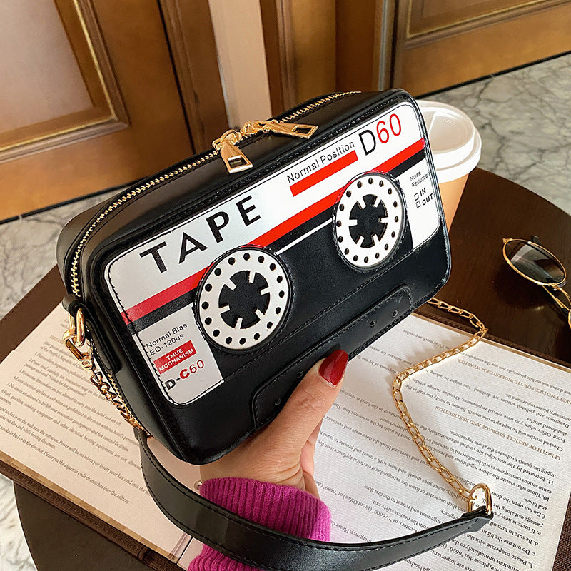 BamBam Women Style Tape Cassette Pu Messenger Bag - BamBam