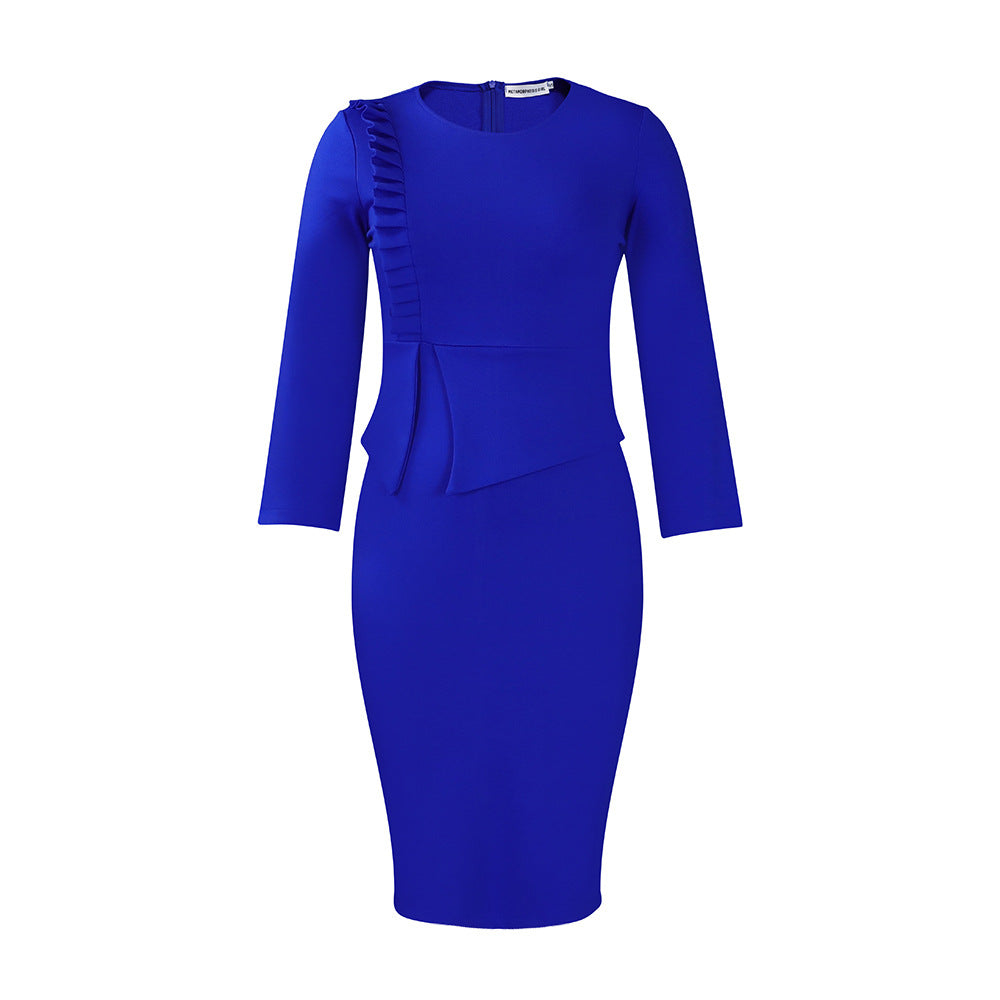 BamBam Women's Fall/Winter Chic Elegant Office African Dress - BamBam