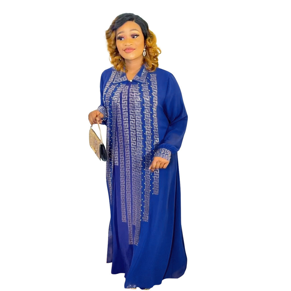 BamBam Beaded Bubble Dress Suit Dress Muslim Robe Women muslim - BamBam