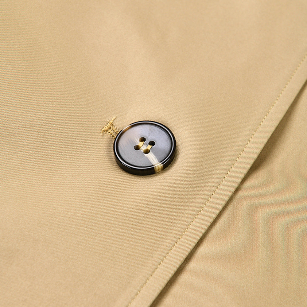 BamBam Trendy Asymmetric Shawl Windbreaker Jacket For Women Autumn Chic Gray Long Coat - BamBam