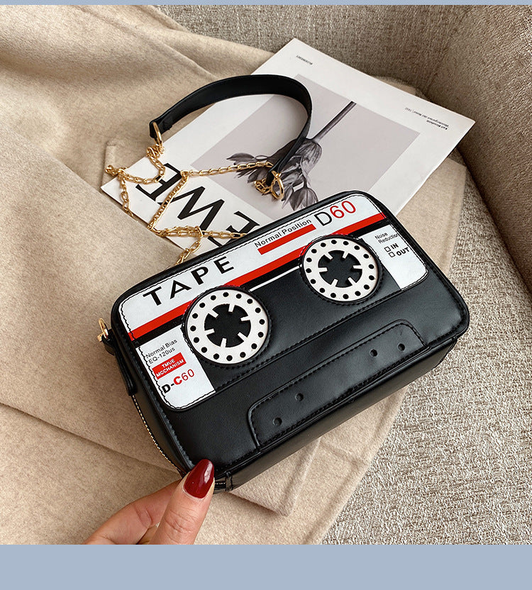 BamBam Women Style Tape Cassette Pu Messenger Bag - BamBam