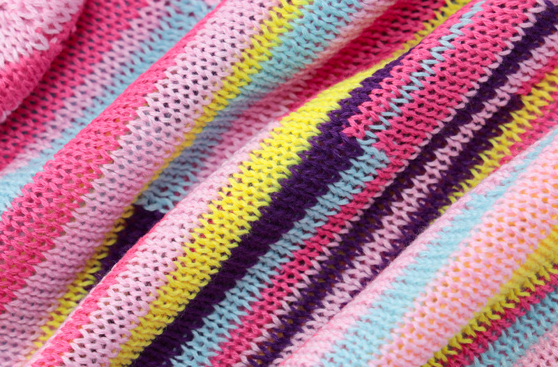 BamBam Women's Summer Print Tie Halter V-Neck Low Back Knitting Dress - BamBam