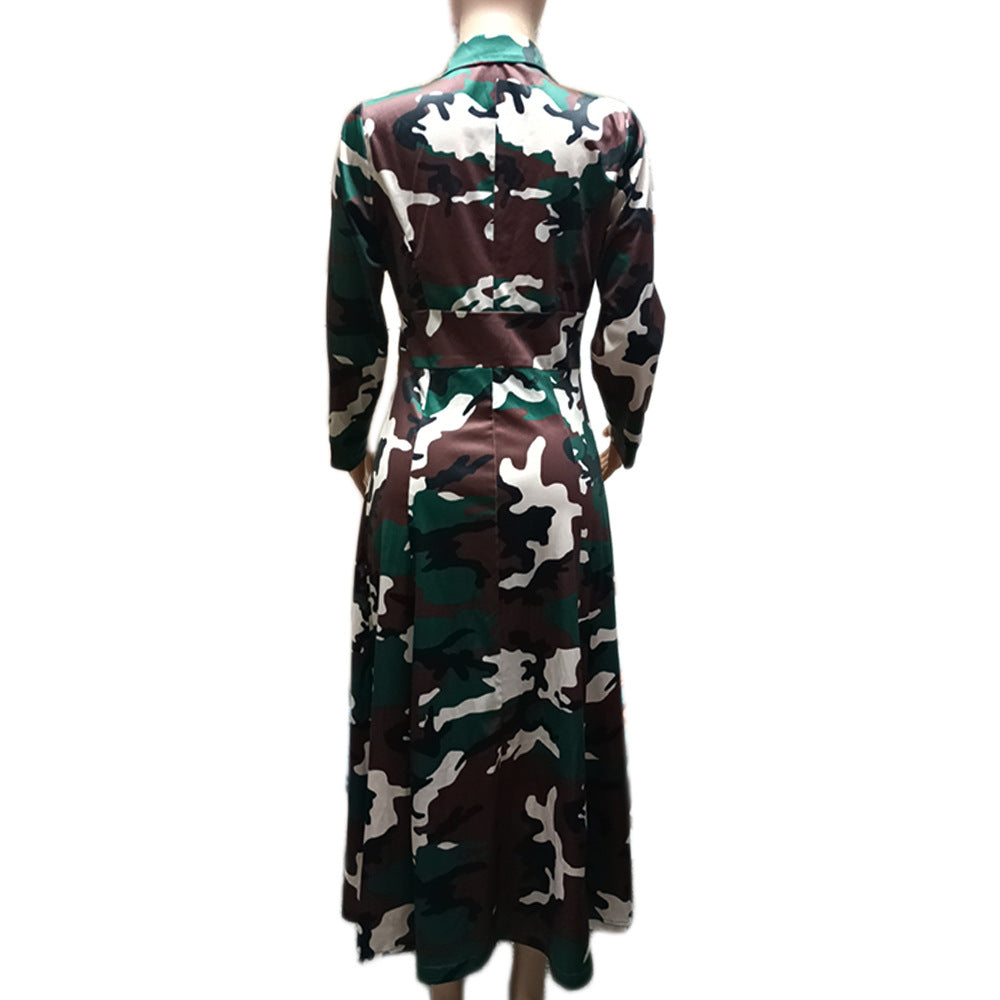 BamBam Camouflage Print Trench Coat - BamBam