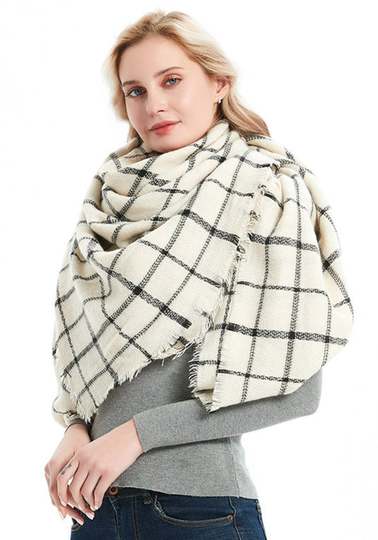 Autumn and winter imitation cashmere plaid square scarf scarf shawl