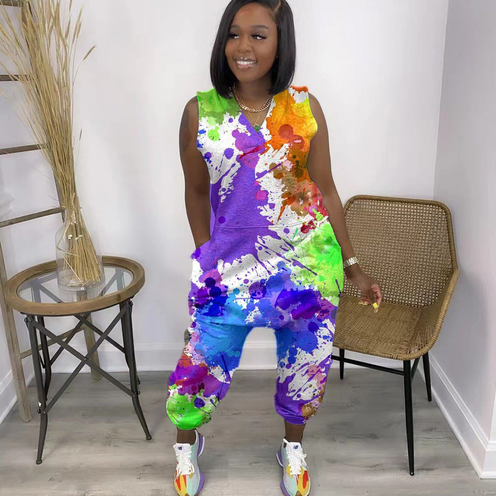 BamBam Plus Size Tie Dye Jumpsuit - BamBam Clothing