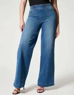 BamBam Women Loose Stretch Denim Pants - BamBam