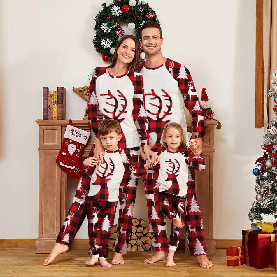 BamBam Christmas Family Wear Print Homewear Long Sleeve Pajama Set - BamBam